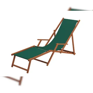 Erst-Holz Gartenliege Sonnenliege grün Liegestuhl Fußteil Tisch Deckchair Holz Gartenmöbel 10-304 F T