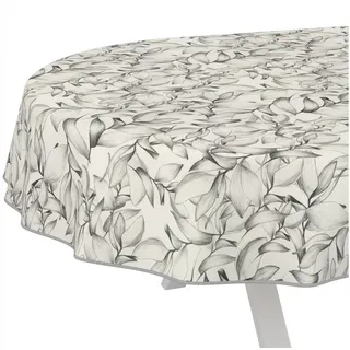 ANRO Tischdecke LANA Selene-Maritim Tischwäsche Hochwertig (Einzelstück 1-tlg), wasserabweisend Selene-Maritim Weiß Oval 260x140cm weiß Oval | 140 cm x 260 cm