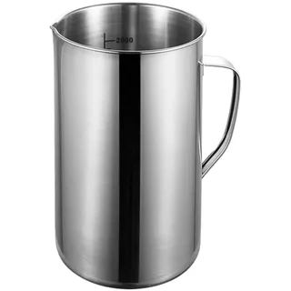 predolo Stahl-Messbecher, Ausgießbecher, praktisch mit Griff, 2000 ml, Küchenutensilien, Mehrzweck-Labor-Messbecher mit großer Kapazität