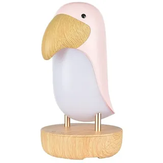 SUAVER LED Nachtlicht Kinder Dekoratives Vogel Schreibtischlampe Dimmbar Tischlampe Wiederaufladbare Nachttischlampe Augenschutz Leselampe für Schlafzimmer,Kinderzimmer (Rosa)