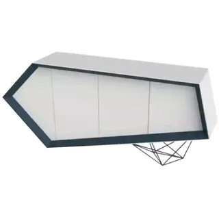 JVmoebel Sideboard Sideboard Kommode Schrank Anrichte Büromöbel Büro Einrichtung Weiß (1 St., 1x nur Sideboard), Made in Europa grau|weiß
