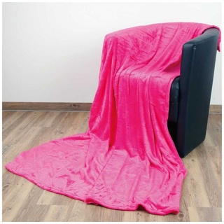 Wohndecke, Bestlivings, Kuscheldecke "Celina" - Pink - 60x80 cm (BxL) - hochwertige Flauschige Kuschel Decke in vielen Farben und Größen rosa 60 cm x 80 cm