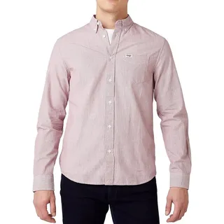 Wrangler Langarmhemd Regular Fit Freizeithemd - LS 1PKT Biking Red rot M