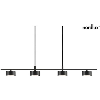 Nordlux LED Pendelleuchte CLYDE Balken, 4-flammig, 4x 5W, 2700K, 4x 350lm, IP20, 3-Step MOODMAKER, schwarz NORD-2010813003