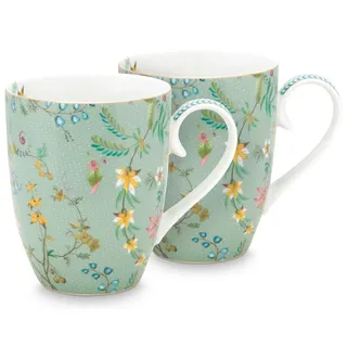 Pip Studio Becher mit Henkel 0,35 l Blau 2 St.