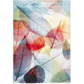 Pergamon Designer Teppich, Faro Tropical Blätter Bunt 80x150cm
