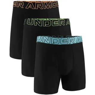 Under Armour Performance Tech Boxershorts Schwarz/Grün/Blau/Orange M 3er Pack