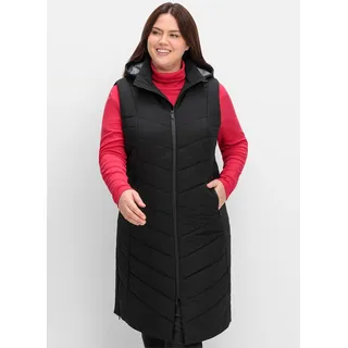 sheego Longweste in schwarz | Gr.: 52