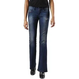 Diesel Lowleeh 0857C Damen Jeans Hose Slim Bootcut (DE/NL/SE/PL, Bundweite & Schrittlänge, 23, 32, Blau) - 23W / 32L
