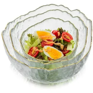 luxuskollektion 3er-Set Salatschüssel Transparent