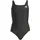 V-Back Badeanzug Grau/Schwarz 116
