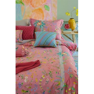 Bettwäsche »Petites Fleurs Pink 155X220 Rosa Perkal 155 x 220 cm + 1x 80 x 80«, PiP Studio, Baumolle, 2 teilig, Bettbezug Kopfkissenbezug Set kuschelig weich hochwertig rosa