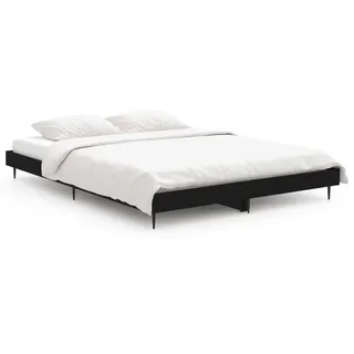 vidaXL Bettgestell 140 x 190 cm Schwarz
