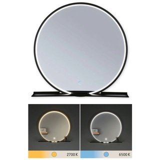Paulmann LED Leuchtspiegel Miro  IP44  Tunable White 160lm 230V 10,5W  Spiegel#Schwarz matt 71090