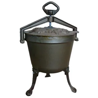 Dutch Oven mit Füßen Feuertopf Schmortopf mit Deckel BBQ Lagerfeuer Gusseisen 9L