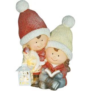 Homcom Weihnachtsdeko Figur, Weihnachtswichtel mit Buch und Laterne, 45 cm Dekoration, Weihnachtsdekoration