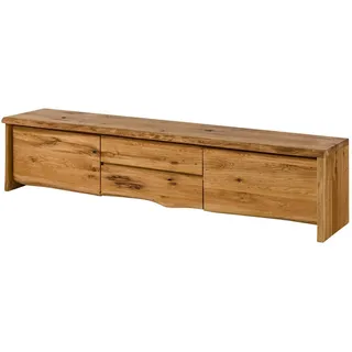 Massivmoebel24 PURE OAK TV-Lowboard 220x45x50 cm Beige Massivholz