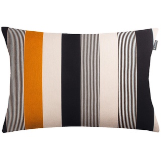 Musterring Kissenhülle MR-Stripe, Gelb, Schwarz, Weiß, Textil, Streifen, 40 cm, hochwertige Qualität, Wohntextilien, Kissen, Kissenbezüge