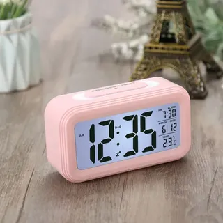 Intelligenter Multifunktionswecker Mit Leuchtender Digitalanzeige, Smart Clock, Temperaturanzeige, Ewiger Kalender, Blau