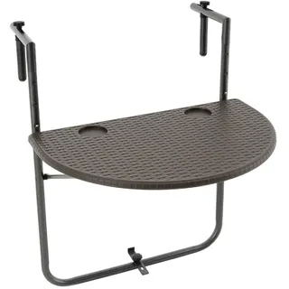 VCM Balkonhängetisch 60 x 62 x 83 cm Braun