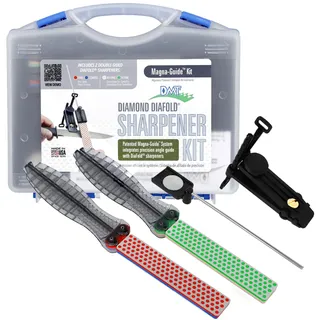 DMT Diafold® Magna-Guide Diamant Schleifsystem | Messerschärfer mit Schleifstein Grob bis Extra-Extrafein | Geführtes Schärfen, konstanter Schleifwinkel | Made in USA | MAGKIT-4