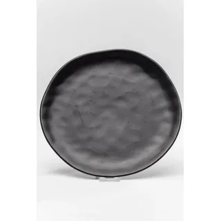 KARE DESIGN Speiseteller Organic Steingut Schwarz