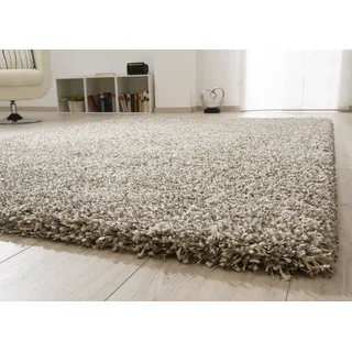 Steffensmeier Hochflor-Teppich Twilight, Rechteckig, Ragolle Hochflorteppich Shaggy Langflor grau|silberfarben Rechteckig | 80 cm x 150 cm