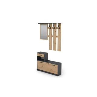 by living Garderoben-Set Tamina 100 x 190 x 25 cm Braun