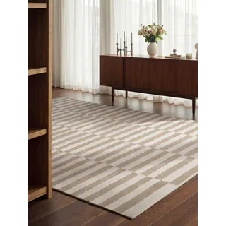 HANSE HOME Vika Wollteppich 200 x 300 cm Beige/Schwarz/Weiß