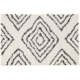 Badematte KLEINE WOLKE "Boho" Badematten Gr. rechteckig (55 cm x 65 cm), 1 St., Baumwolle, beige (natur) Gemusterte Badematten Badteppich, modernes Rauten Muster, reine Baumwolle, waschbar