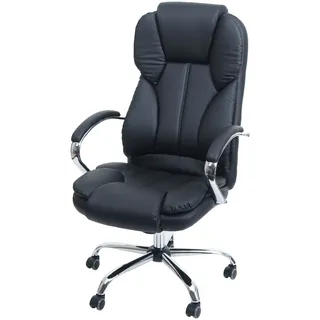 Mendler Kansas XXL Chefsessel Kunstleder Schwarz