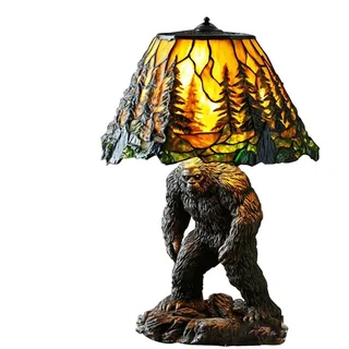 Yplkm 3D Tier Lampe - Tier Tischlampe Bunt Glas Nachtlicht Deko | Retro LED Nachttischlampe Für Bettseite Schlafzimmer Kinderzimmer Wohnzimmer