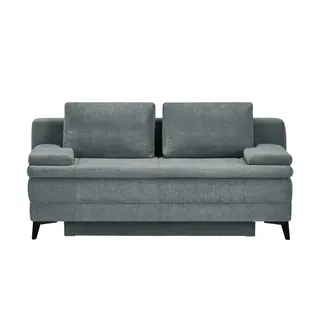 Sofa.de Schlafsofa Webstoff 2-Sitzer Grau