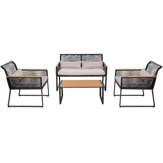Mendler HWC-K42 Loungeset grau
