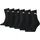 Short Crew Sportsocken 6er Schwarz 43-46