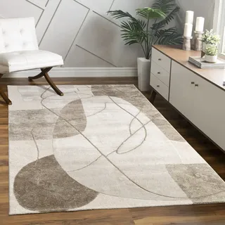 Paco Home Teppich PACO HOME "Tuana 217", beige, B:200cm H:15mm L:290cm, Polypropylen (PP), Teppiche, Teppich, Kurzflor, modernes 3D-Design, Wohnzimmer