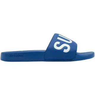 Superdry Herren Code CORE VEGAN Pool Slide Flipflop, Azul Blanco, Small - Small