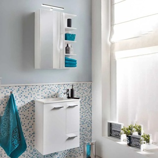 Badezimmer Set für Gäste WC Weiß (zweiteilig)