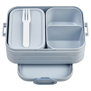 Mepal Midi Bento-Lunchbox 900 ml ELLIPSE, Nordic Blau - Kunststoff - 900 ml - mit Bento-Einsätzen und Gabel