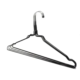 RSR Hangers Kleiderbügel Metall Schwarz Drahtbügel 20 Stück Metallkleiderbügel Set Drahtkleiderbügel Metall Draht Hosenbügel Verzinkt Platzsparend Hochwertige Pulverbeschichtung 40 cm