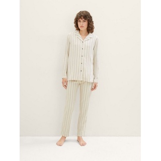 TOM TAILOR Schlafhose Gestreifter Pyjama gelb XL/42