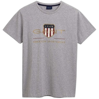 Gant T-Shirt Herren T-Shirt - D2. ARCHIVE SHIELD, Rundhals grau S