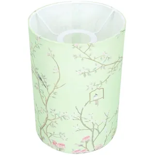 Stoff Lampenschirm Kleiner Ersatz Lampenschirm Retro Chinesischen Tischlampenabdeckung Clip On für E27 Fass Kronleuchter Tischlampe Wandlampe Blumen 20x14 cm