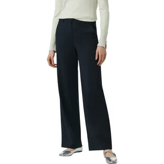 Marlene-Hose COMMA, Damen, Gr. 40, N-Gr, blau (navy), Web, Obermaterial: 48% Polyamid, 42% Viskose, 10% Elasthan. Futter: 100% Polyester, unifarben, casual, relaxed fit knöchellang, Hosen, mit Taschen