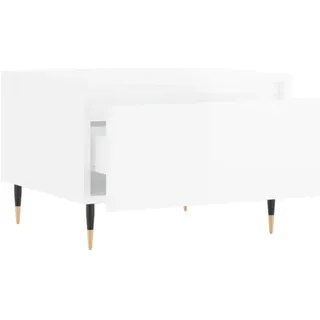 vidaXL Couchtisch 2 Stk Hochglanz-Weiß 50 x 46 x 35 cm
