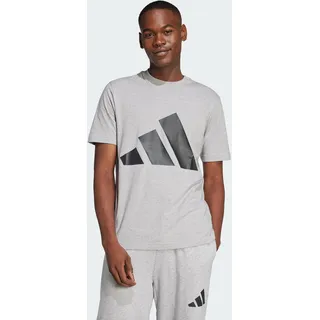 adidas Essentials Big Logo Kurzarm-T-Shirt Medium Grey Heather / Black L