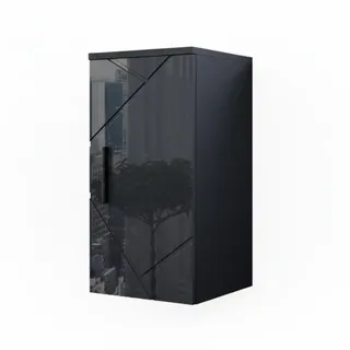 Vicco Badschrank Anthrazit Hochglanz modern 30x59 cm Badezimmer Schrank Badmöbel Schranktür Schrankfach Einlegeboden Ablagefach Aufbewahrung