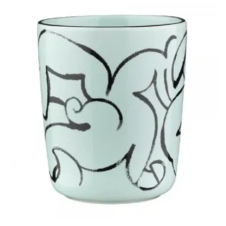 Marimekko Tasse Becher ohne Henkel Oiva Pistilla Mint Black (250 ml)