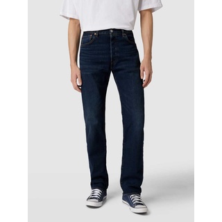 Straight Leg Jeans im 5-Pocket-Design Modell 'BLOCK CRUSHER', Dunkelblau, 33/34