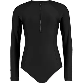 Badeanzug LASCANA ACTIVE Gr. 42, N-Gr, schwarz Damen Badeanzüge Bekleidung mit langen Ärmeln ideal geeignet für SUP